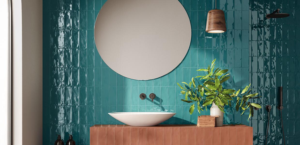 Gres Porcellanato Ergon Abacus Brick Bagno Amaranto Lux,petrolio Lux Immagine Gallery | Emilceramica Gres Porcellanato Ergon Abacus Brick Bagno Amaranto Lux,petrolio Lux Immagine Gallery | Emilceramica