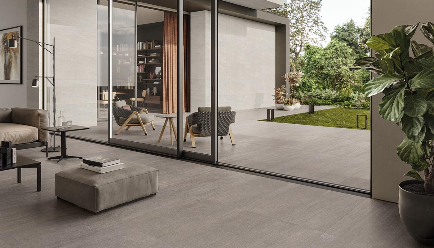Gres Porcellanato Ergon Elegance Pro Pietra Living Dark Grey Immagine Gallery | Emilceramica Gres Porcellanato Ergon Elegance Pro Pietra Living Dark Grey Immagine Gallery | Emilceramica