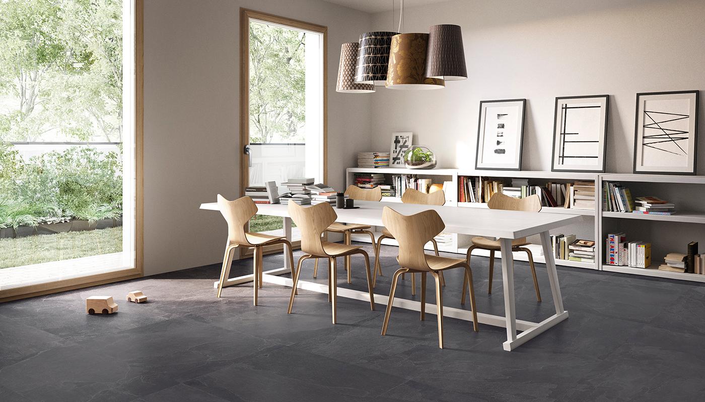 Gres Porcellanato Emil Nordika Pietra Living Dark Immagine Gallery | Emilceramica Gres Porcellanato Emil Nordika Pietra Living Dark Immagine Gallery | Emilceramica
